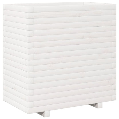Plantekasse hvit 70x40x72,5 cm heltre furu