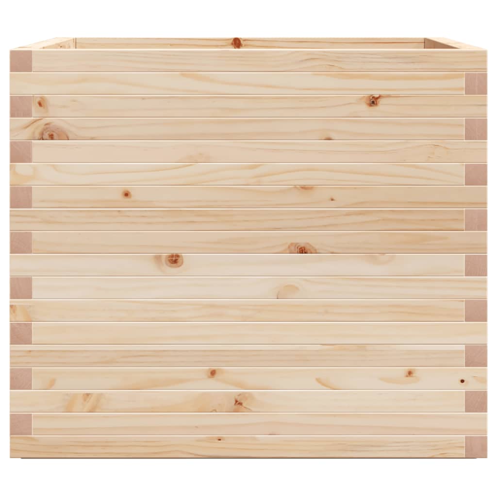 Utendørs Blomsterkasse Plantekasse Tre 80x80x72 cm heltre furu
