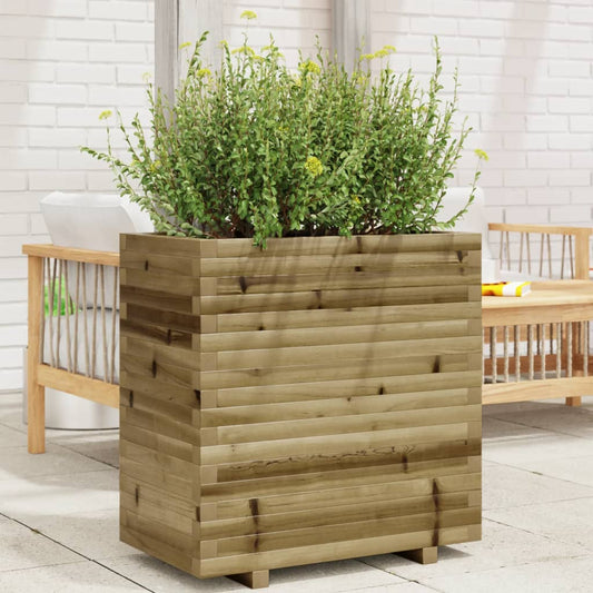Utendørs Blomsterkasse Plantekasse Tre 70x40x72 cm impregnert furu