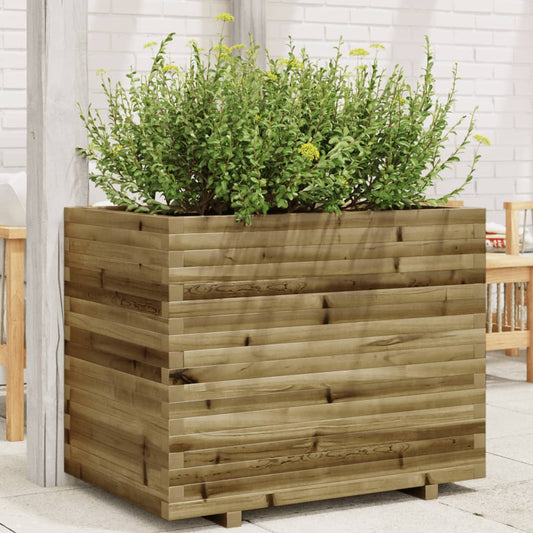 Utendørs Blomsterkasse Plantekasse Tre 90x60x72 cm impregnert furu