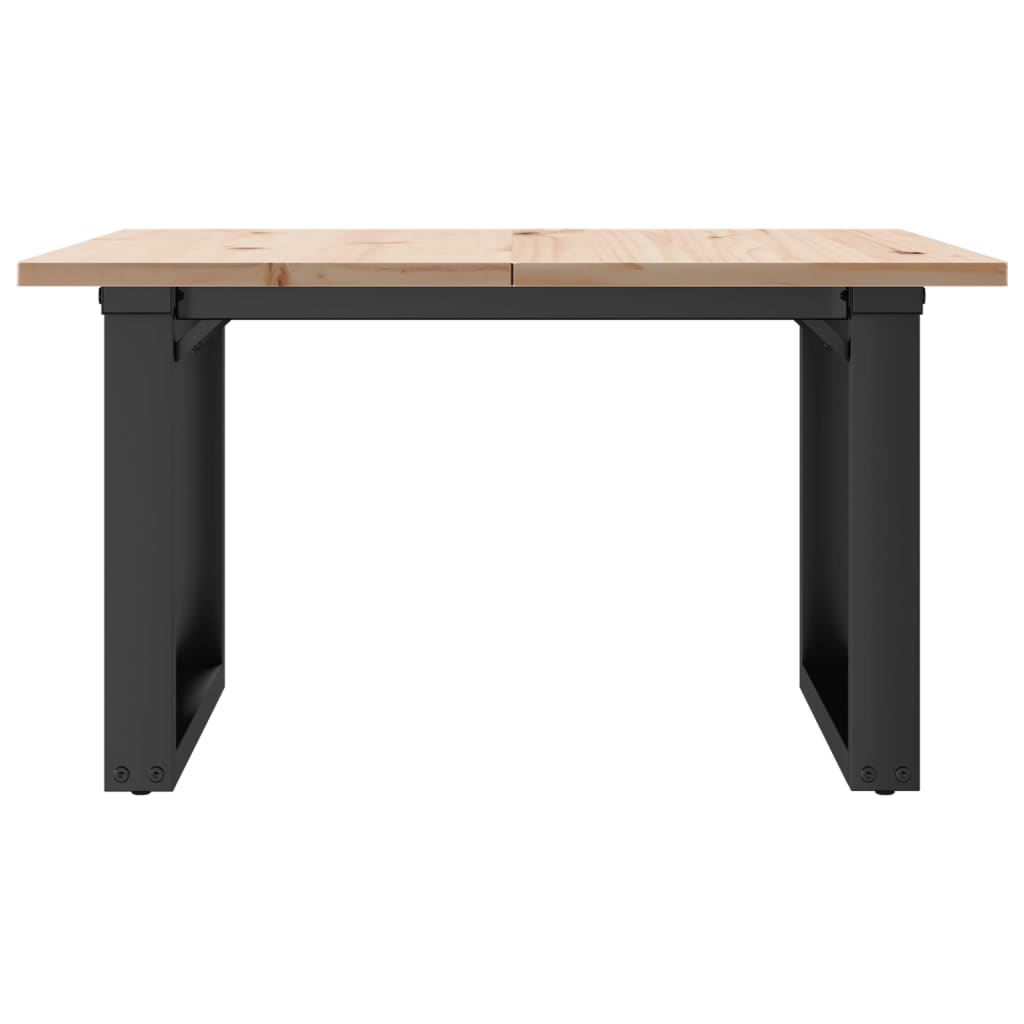 Salongbord Sofabord Tre heltre furu O-ramme 60x60x40 cm og støpejern