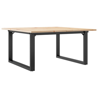 Salongbord Sofabord DIV. O-ramme 80x80x45 cm heltre furu og støpejern