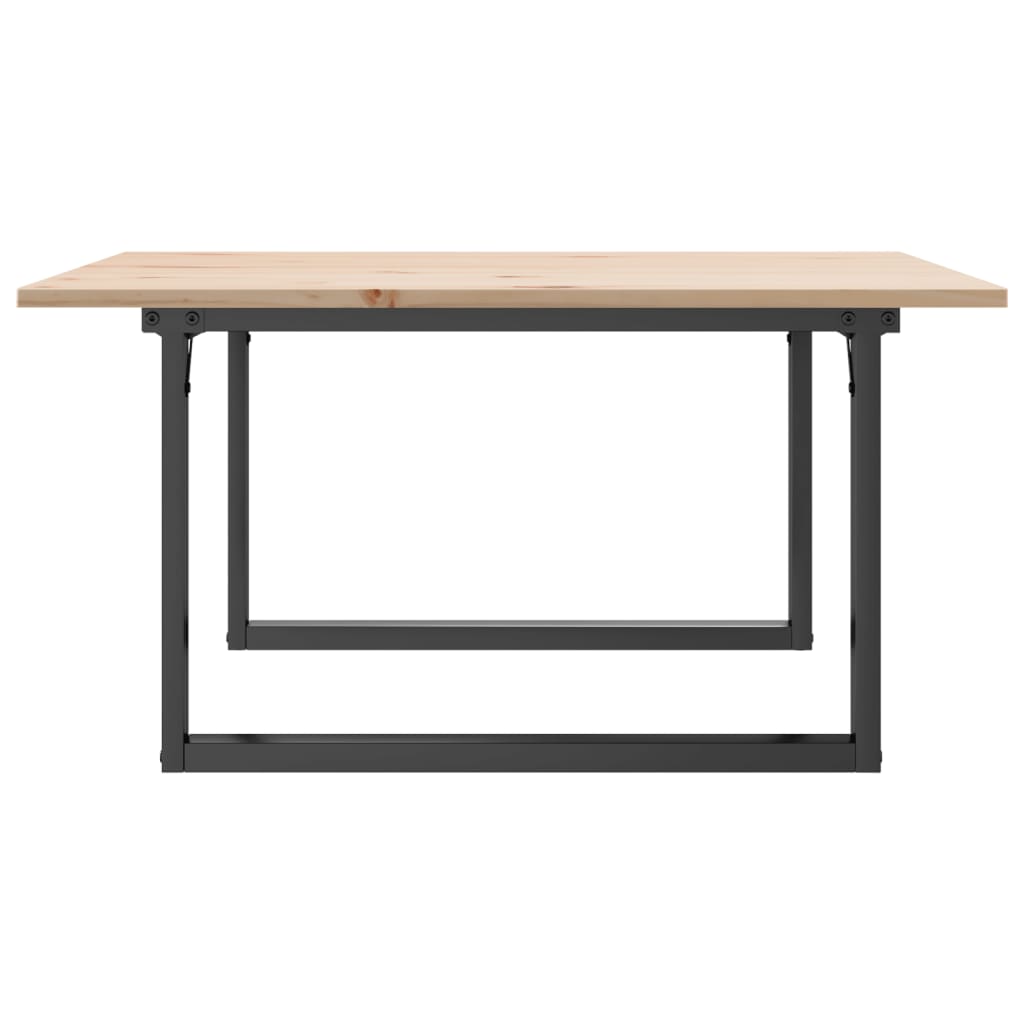 Salongbord Sofabord DIV. O-ramme 80x80x45 cm heltre furu og støpejern