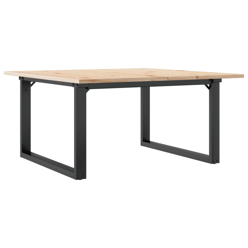 Salongbord Sofabord DIV. O-ramme 80x80x45 cm heltre furu og støpejern