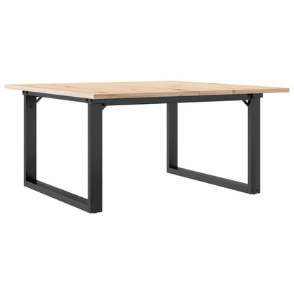 Salongbord Sofabord DIV. O-ramme 80x80x45 cm heltre furu og støpejern