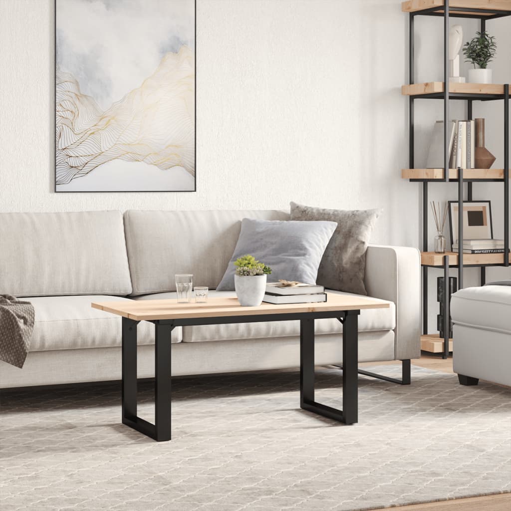 Salongbord Sofabord DIV. O-ramme 90x40x45 cm heltre furu og støpejern