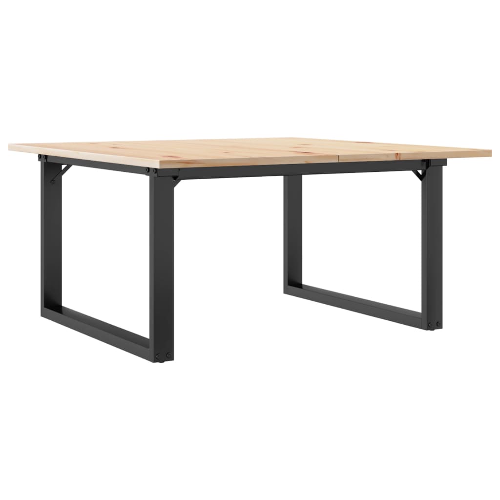 Salongbord Sofabord DIV. O-ramme 90x90x45 cm heltre furu og støpejern