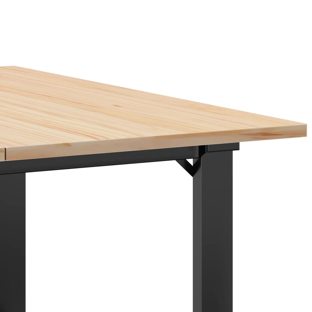 Salongbord Sofabord DIV. O-ramme 90x90x45 cm heltre furu og støpejern