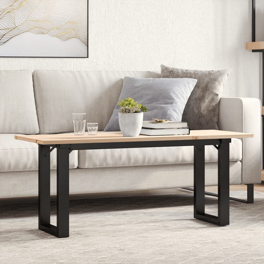 Salongbord Sofabord DIV. O-ramme 110x40x45 cm heltre furu og støpejern