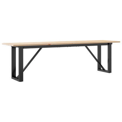 Salongbord Sofabord DIV. O-ramme 160x40x45 cm heltre furu og støpejern