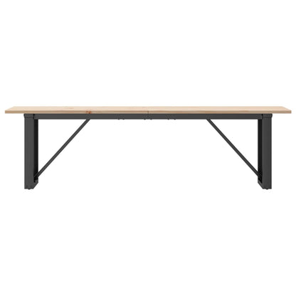 Salongbord Sofabord DIV. O-ramme 160x40x45 cm heltre furu og støpejern