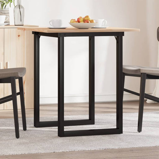 Spisebord O-ramme 60x60x75 cm heltre furu og stål