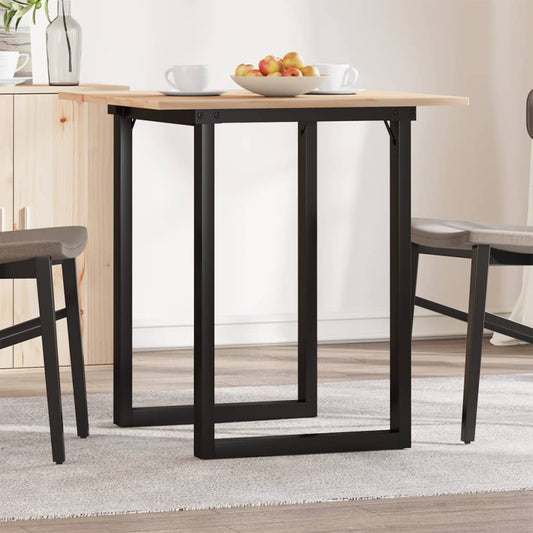 Spisebord O-ramme 70x70x75 cm heltre furu og stål