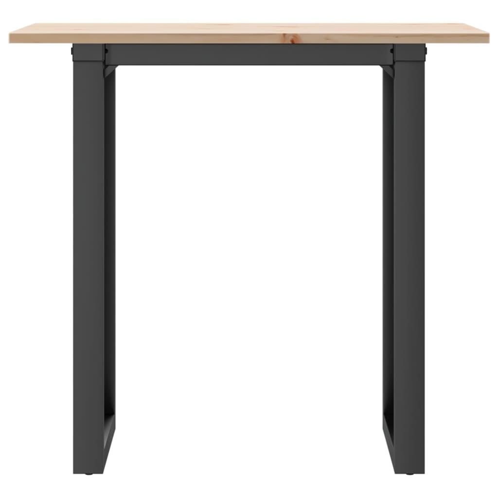 Spisebord O-ramme 80x50x75 cm heltre furu og stål