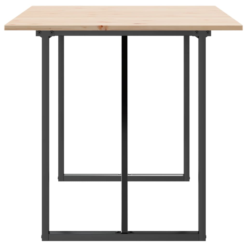 Spisebord O-ramme 140x80x75 cm heltre furu og stål