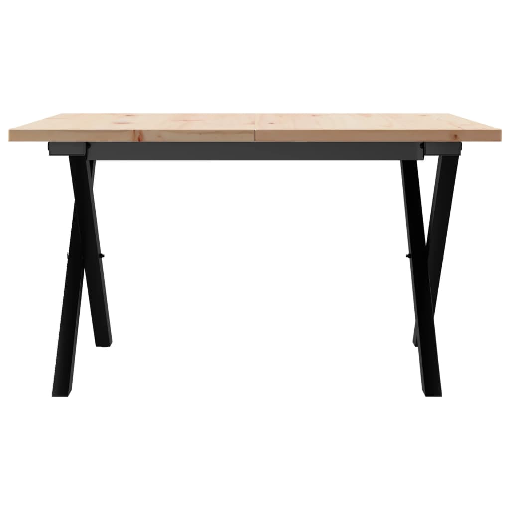 Salongbord Sofabord DIV. X-ramme 60x60x40 cm heltre furu og støpejern