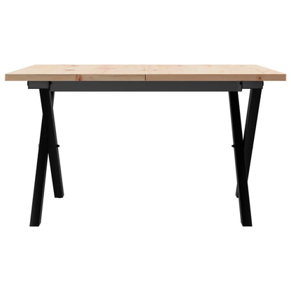 Salongbord Sofabord DIV. X-ramme 60x60x40 cm heltre furu og støpejern