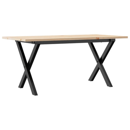 Salongbord Sofabord DIV. X-ramme 90x40x45 cm heltre furu og støpejern