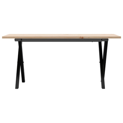 Salongbord Sofabord DIV. X-ramme 90x40x45 cm heltre furu og støpejern