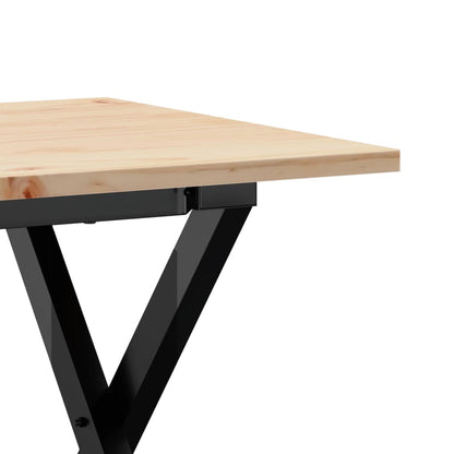 Salongbord Sofabord DIV. X-ramme 90x40x45 cm heltre furu og støpejern