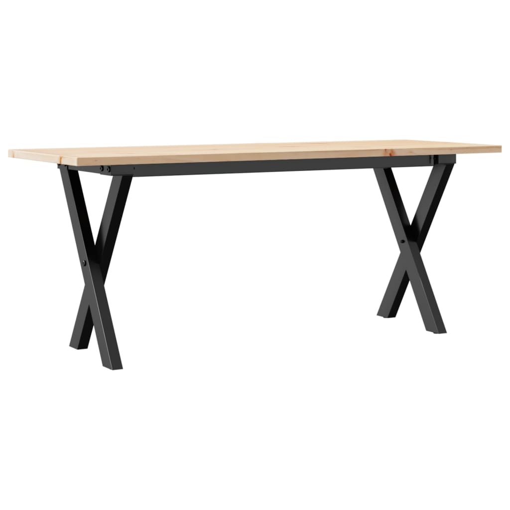 Salongbord Sofabord DIV. X-ramme 110x40x45 cm heltre furu og støpejern
