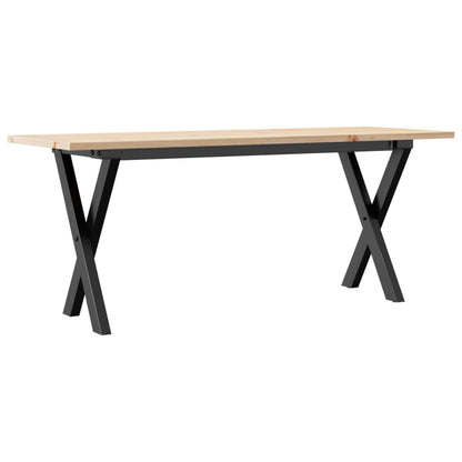 Salongbord Sofabord DIV. X-ramme 110x40x45 cm heltre furu og støpejern