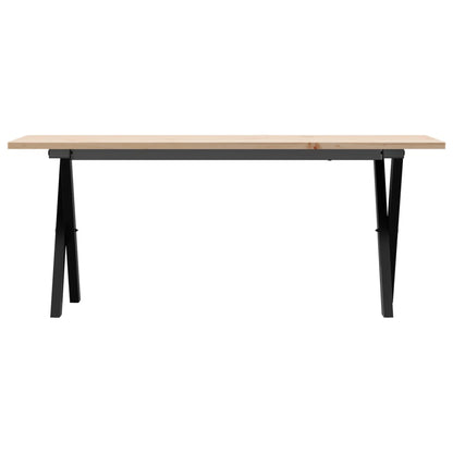 Salongbord Sofabord DIV. X-ramme 110x40x45 cm heltre furu og støpejern