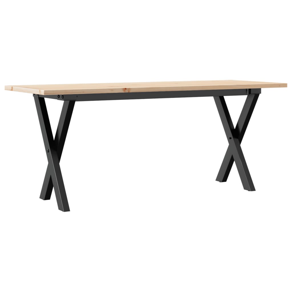Salongbord Sofabord DIV. X-ramme 110x40x45 cm heltre furu og støpejern