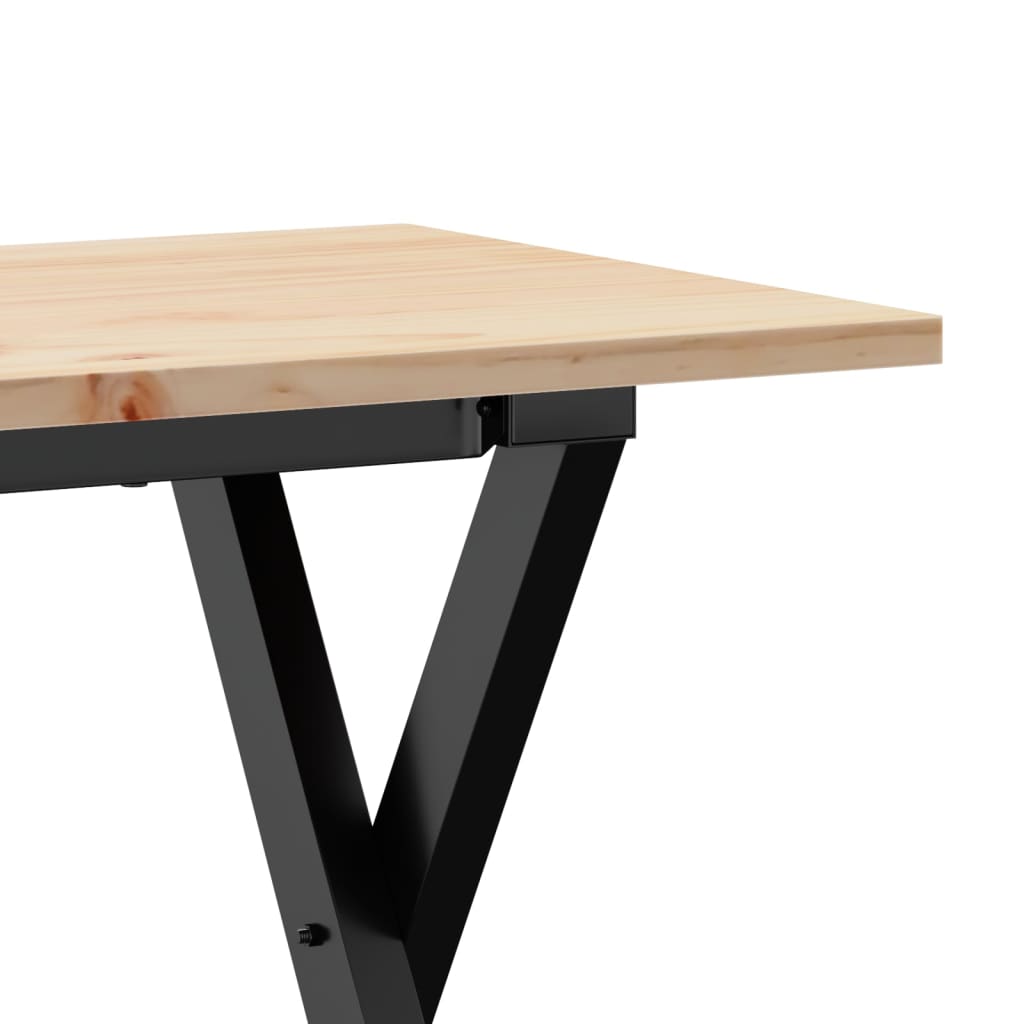 Salongbord Sofabord DIV. X-ramme 110x40x45 cm heltre furu og støpejern
