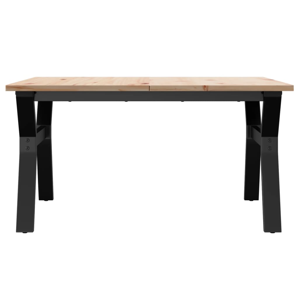 Salongbord Sofabord DIV. Y-ramme 80x80x45 cm heltre furu og støpejern