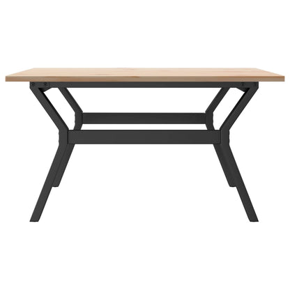 Salongbord Sofabord DIV. Y-ramme 80x80x45 cm heltre furu og støpejern