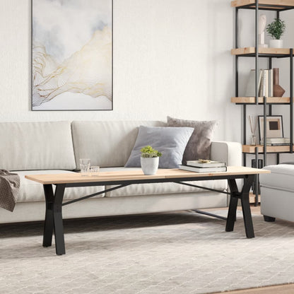 Salongbord Sofabord DIV. Y-ramme 160x40x45 cm heltre furu og støpejern
