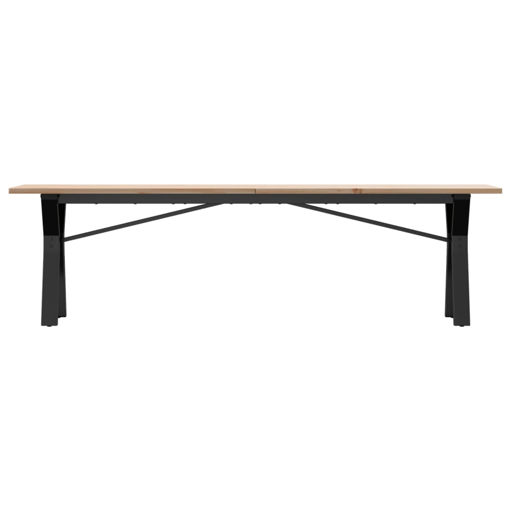 Salongbord Sofabord DIV. Y-ramme 160x40x45 cm heltre furu og støpejern