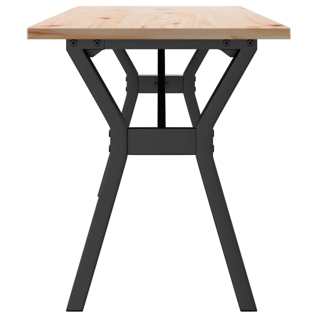 Salongbord Sofabord DIV. Y-ramme 160x40x45 cm heltre furu og støpejern