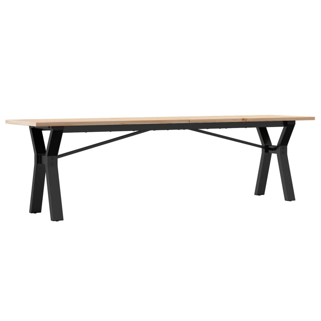 Salongbord Sofabord DIV. Y-ramme 160x40x45 cm heltre furu og støpejern