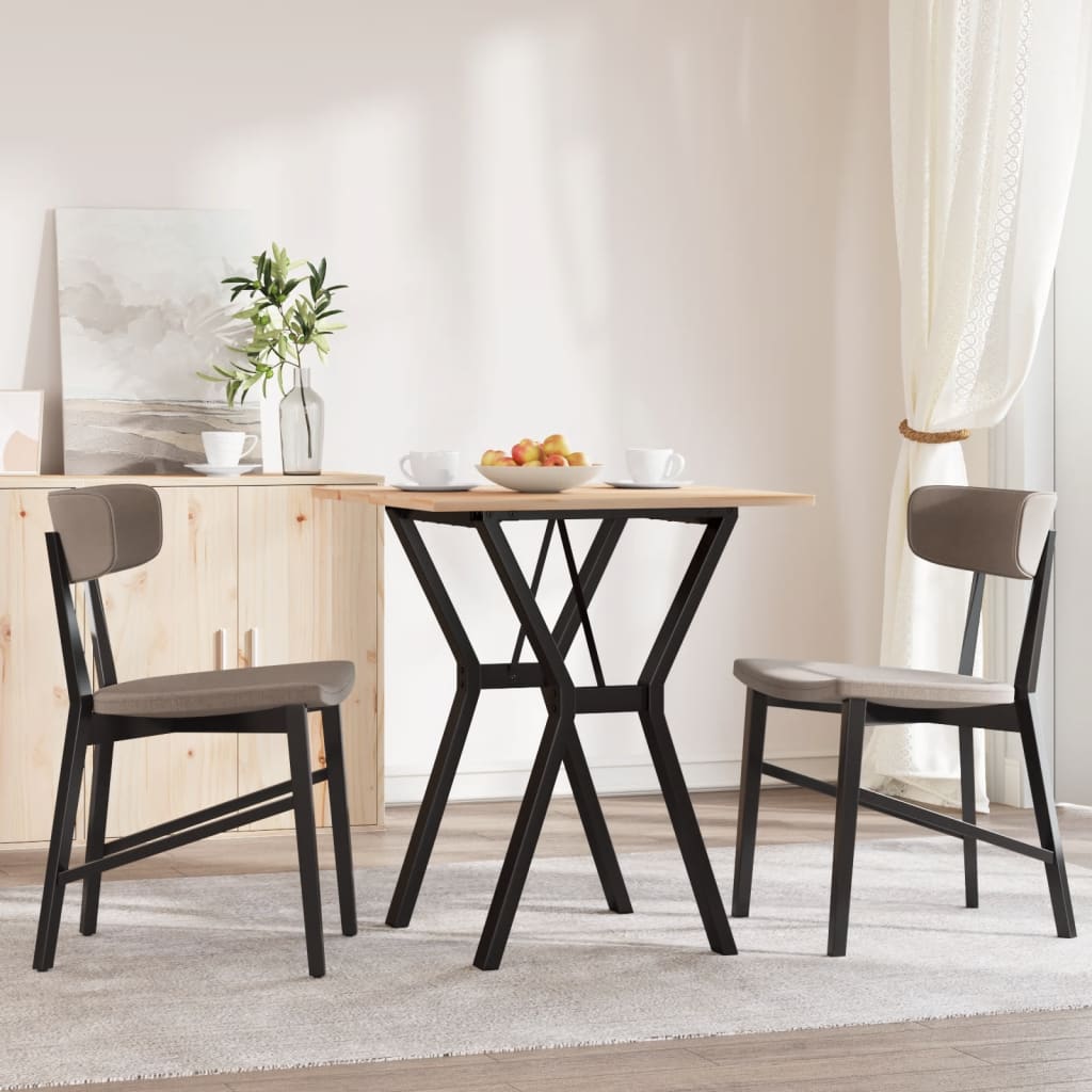 Spisebord Kjøkkenbord Tre Y-ramme 60x60x75 cm heltre furu og støpejern
