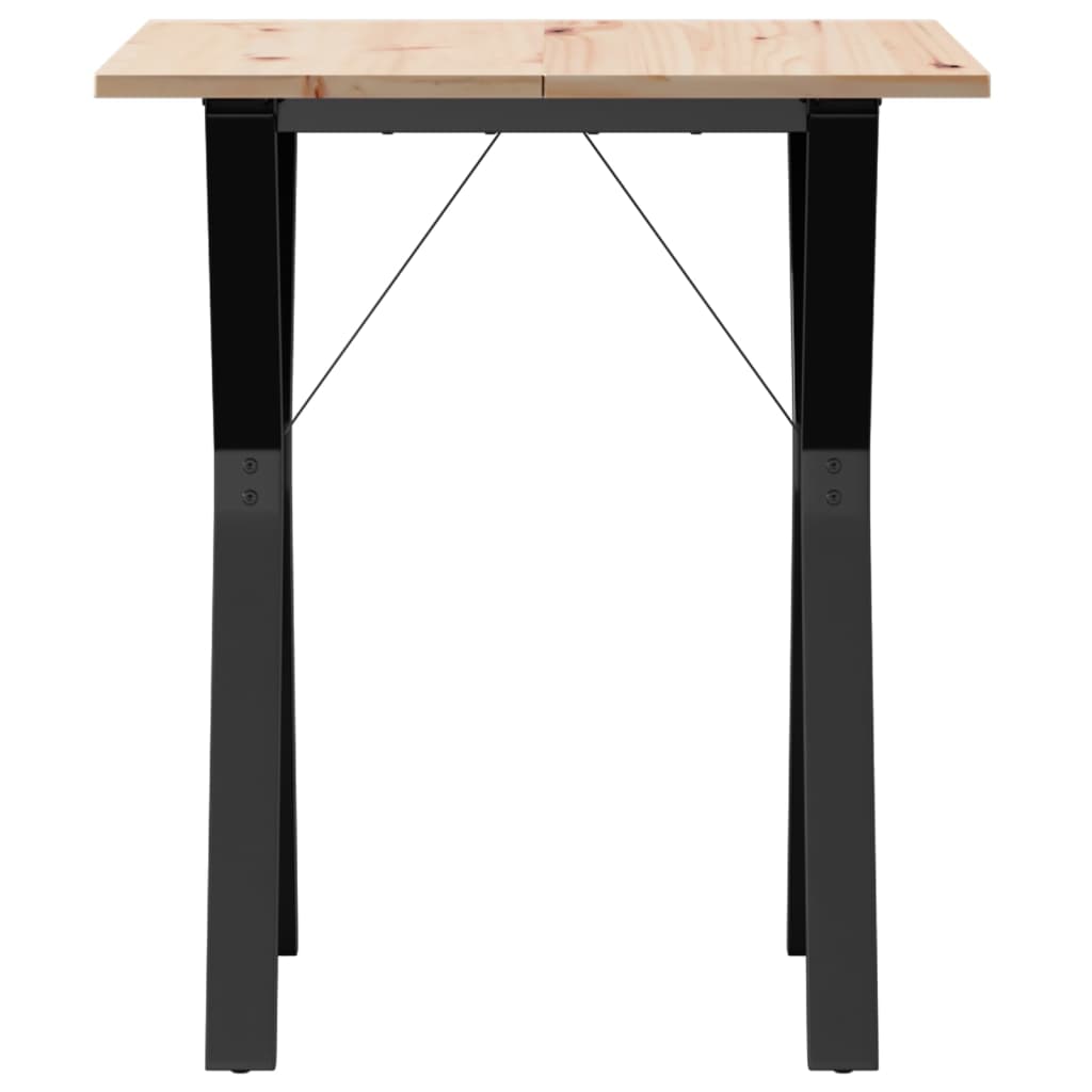 Spisebord Kjøkkenbord Tre Y-ramme 60x60x75 cm heltre furu og støpejern