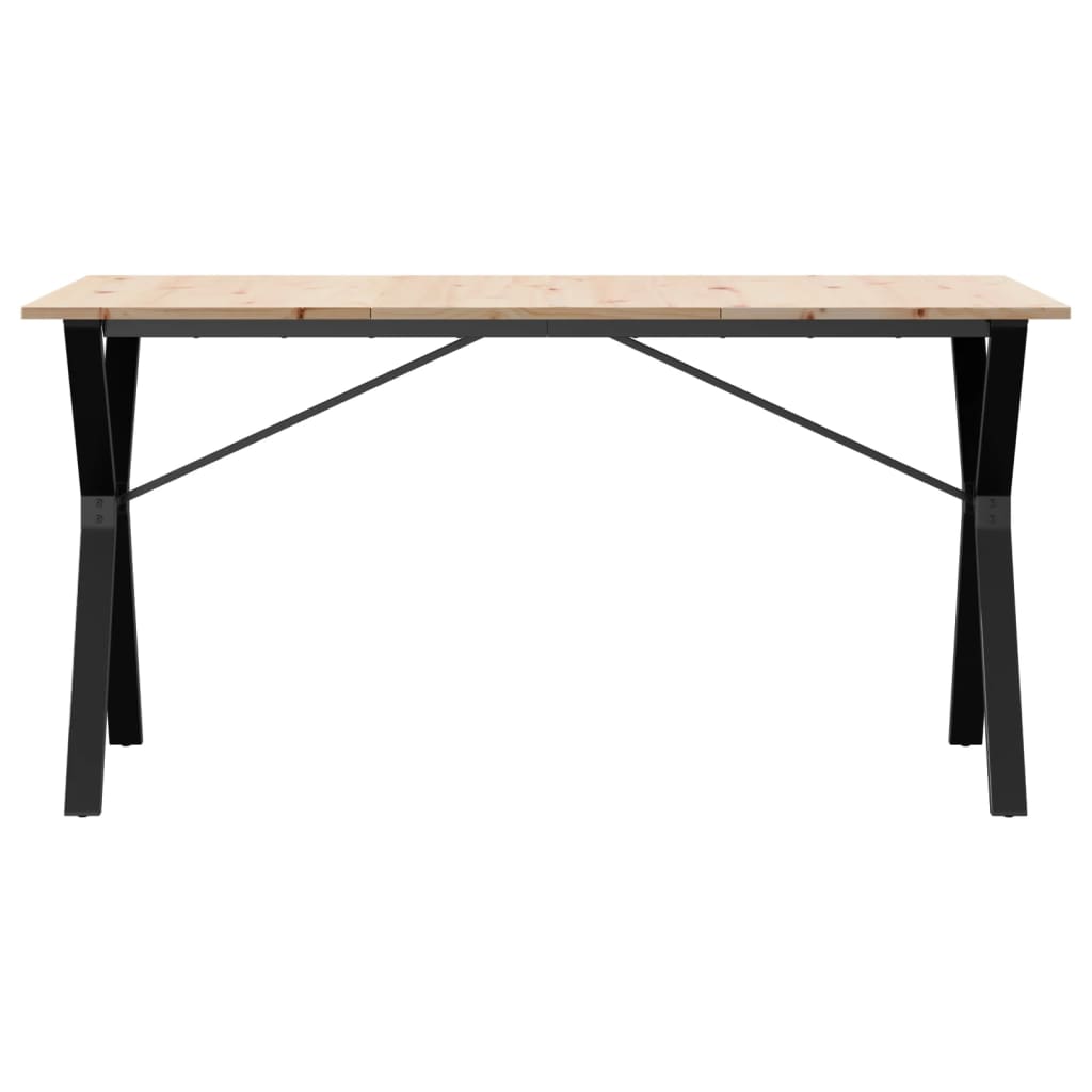 Spisebord Kjøkkenbord Y-ramme 160x80x75 cm heltre furu og støpejern