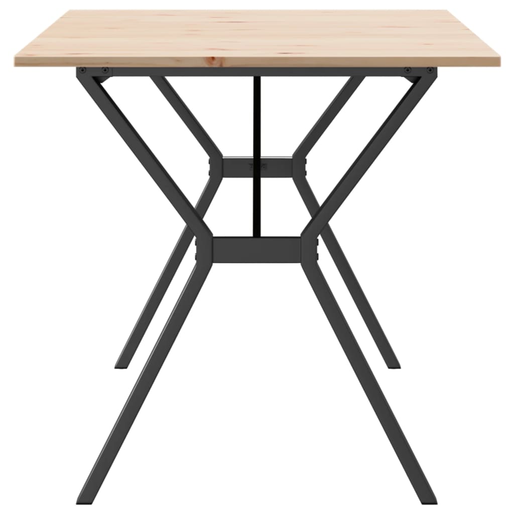 Spisebord Kjøkkenbord Y-ramme 160x80x75 cm heltre furu og støpejern