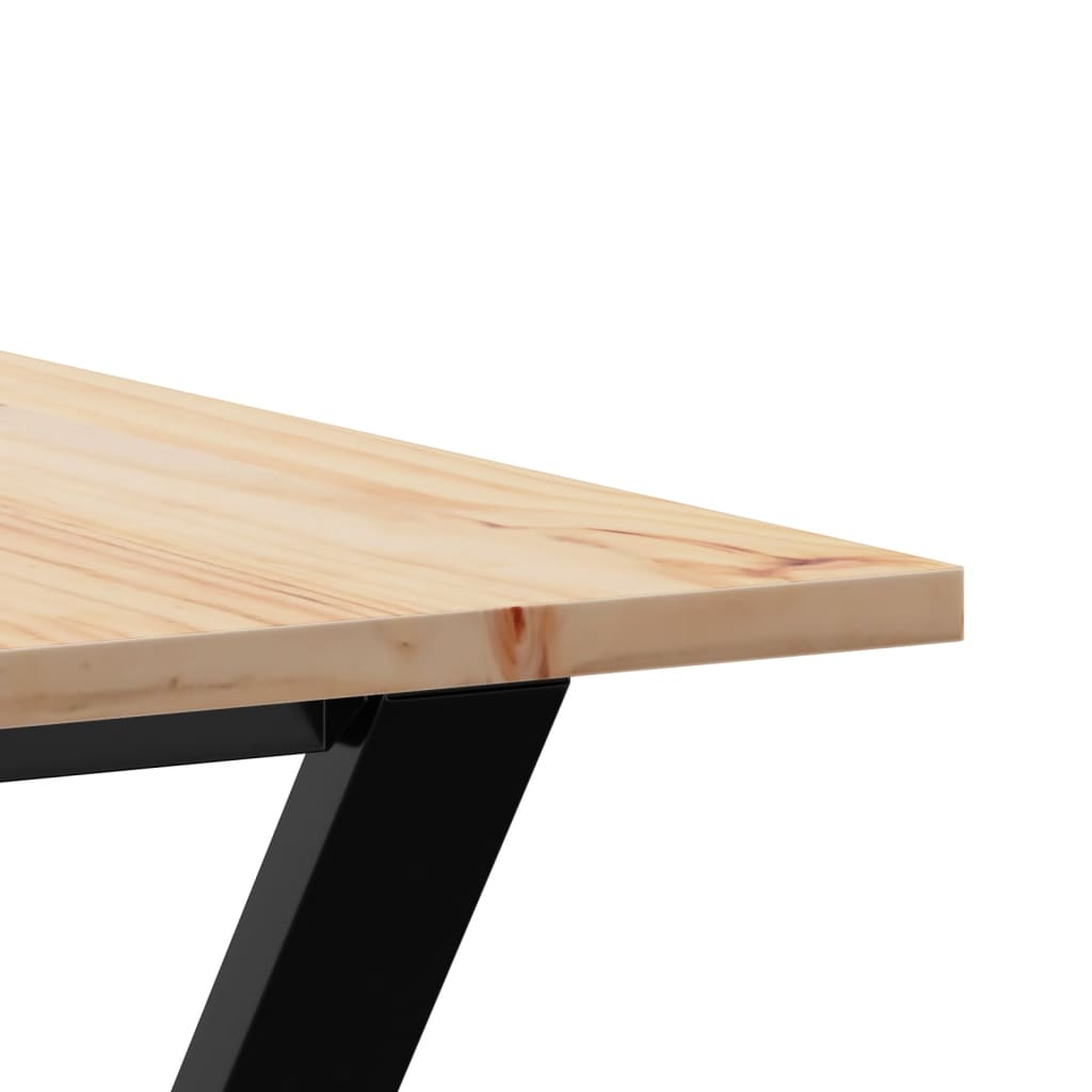 Spisebord Kjøkkenbord Y-ramme 160x80x75 cm heltre furu og støpejern