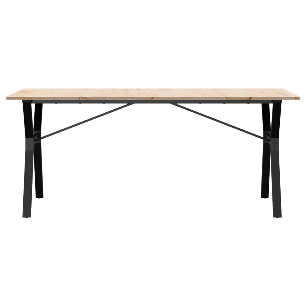 Spisebord Kjøkkenbord Y-ramme 180x90x75 cm heltre furu og støpejern
