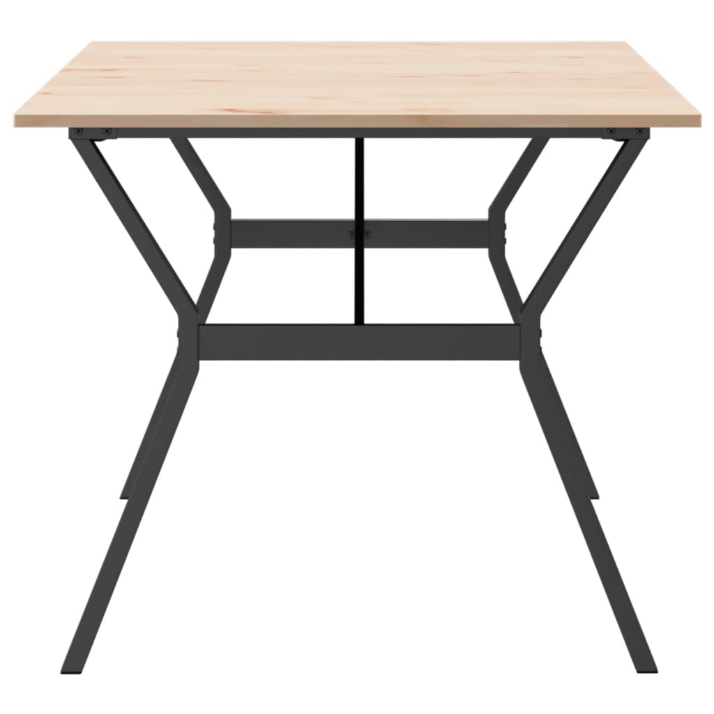 Spisebord Kjøkkenbord Y-ramme 180x90x75 cm heltre furu og støpejern