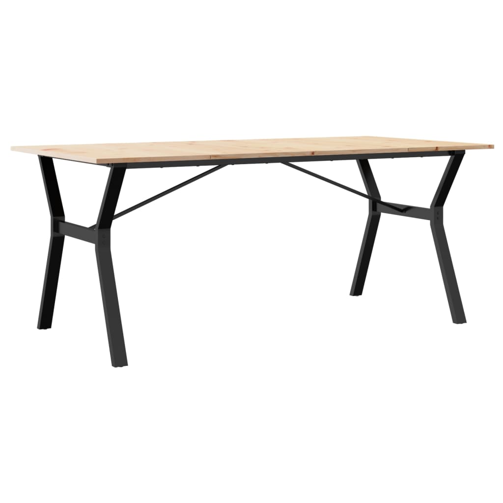Spisebord Kjøkkenbord Y-ramme 180x90x75 cm heltre furu og støpejern