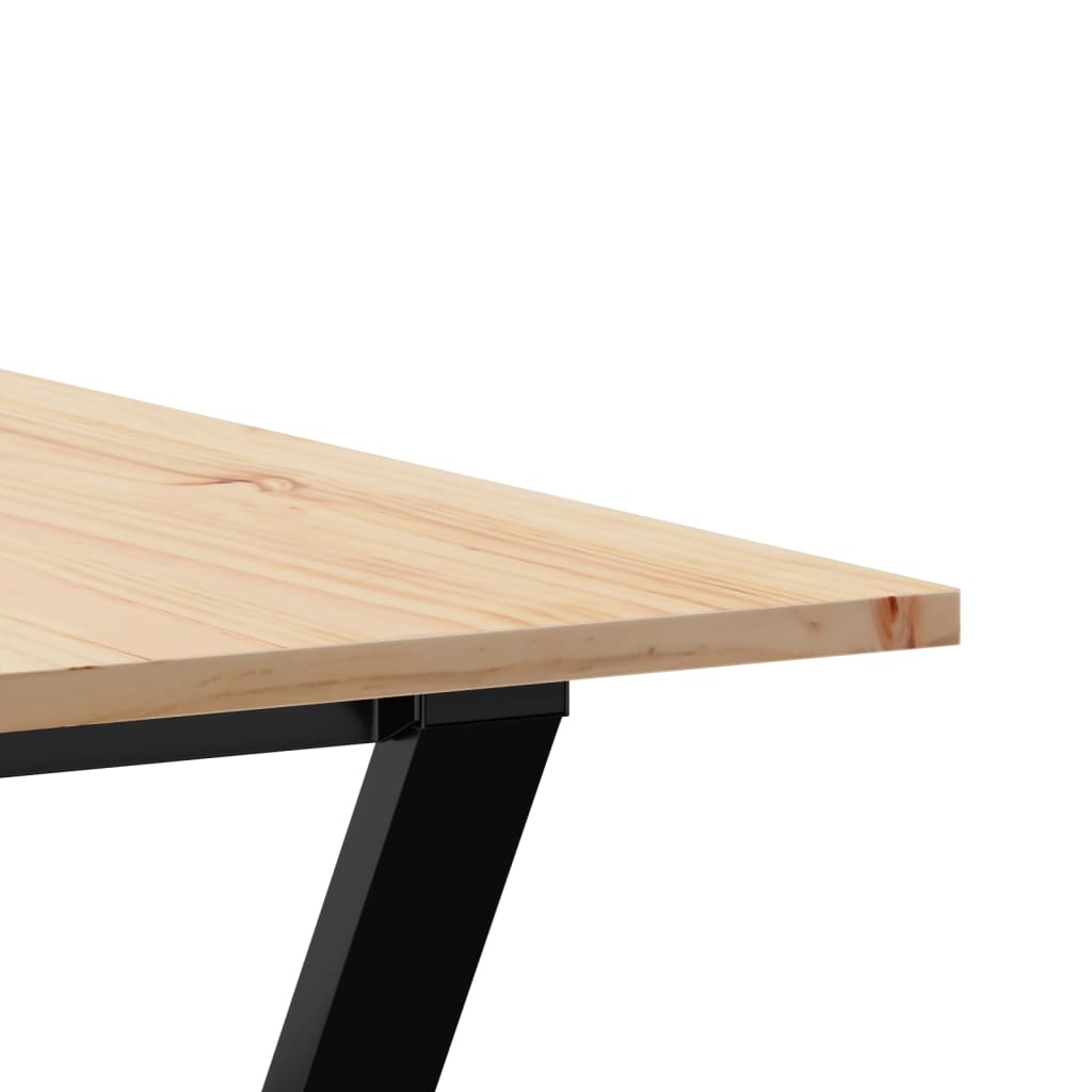 Spisebord Kjøkkenbord Y-ramme 180x90x75 cm heltre furu og støpejern
