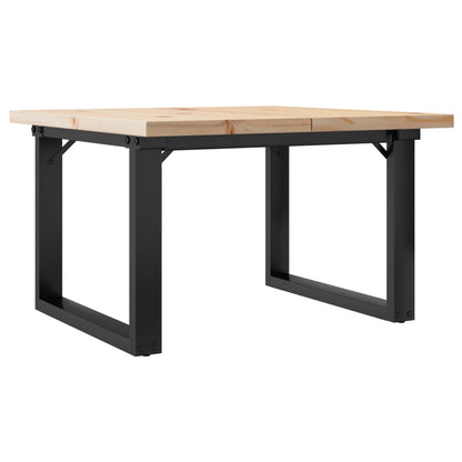 Salongbord Sofabord DIV. O-ramme 60x60x40,5 cm heltre furu og støpejern