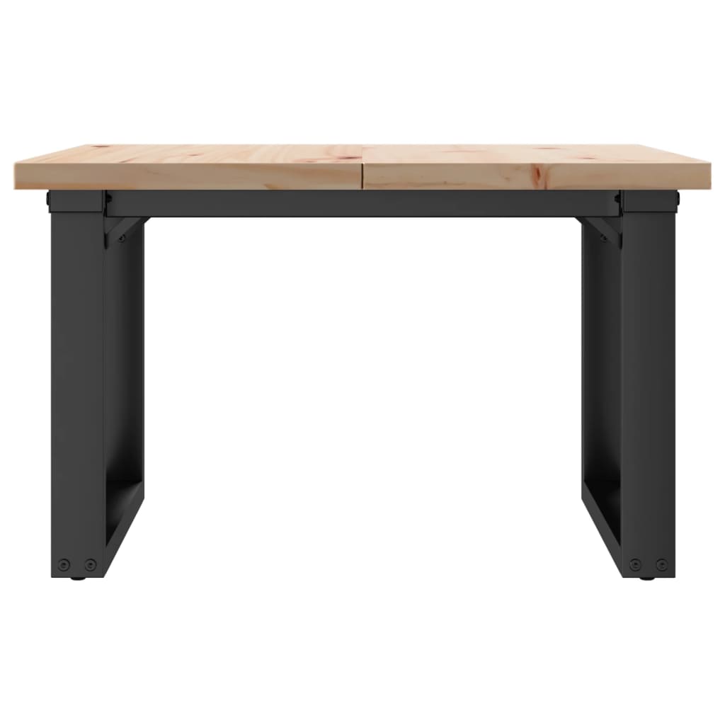 Salongbord Sofabord DIV. O-ramme 60x60x40,5 cm heltre furu og støpejern
