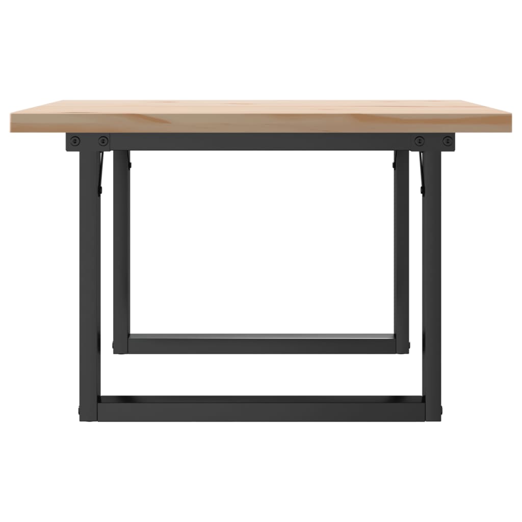 Salongbord Sofabord DIV. O-ramme 60x60x40,5 cm heltre furu og støpejern