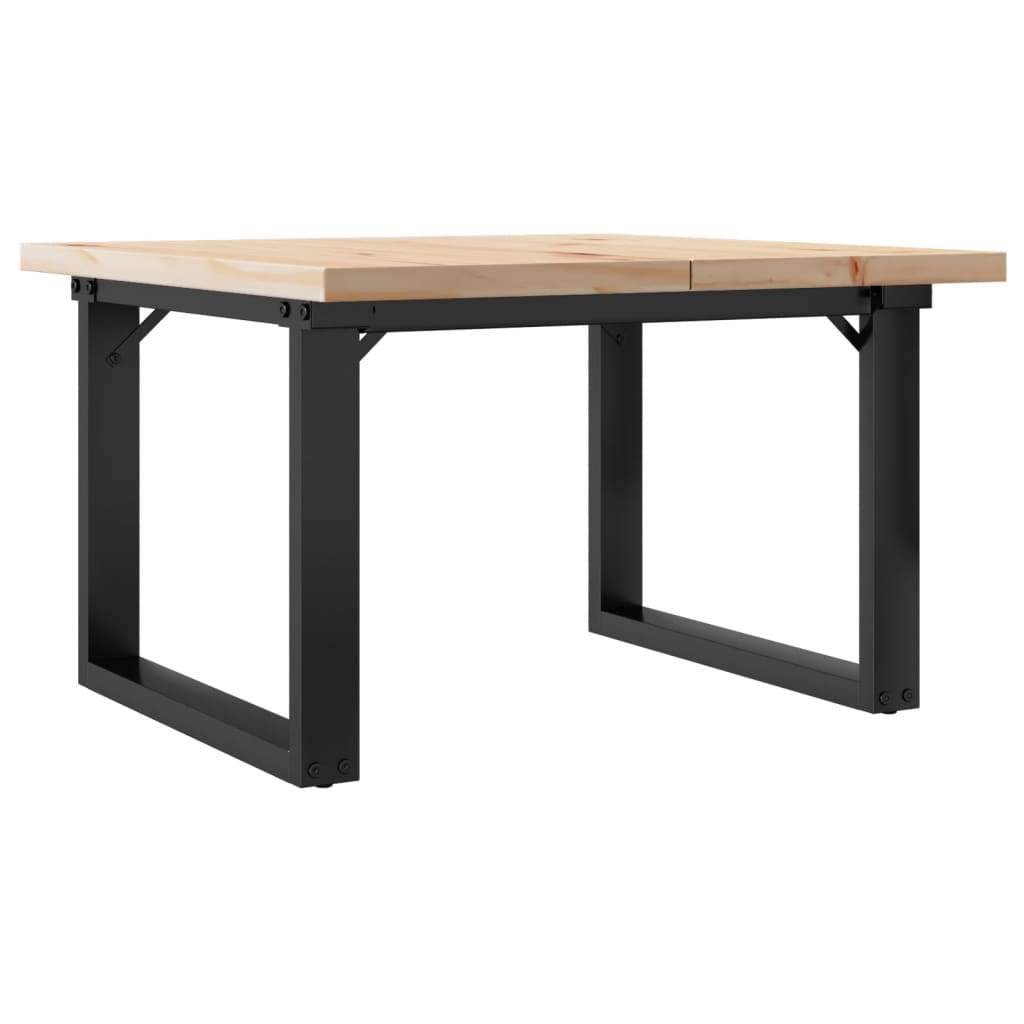 Salongbord Sofabord DIV. O-ramme 60x60x40,5 cm heltre furu og støpejern