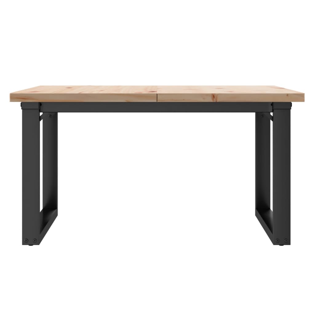 Salongbord Sofabord DIV. O-ramme 80x80x45,5 cm heltre furu og støpejern