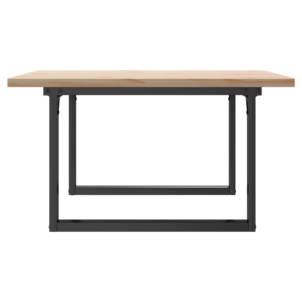 Salongbord Sofabord DIV. O-ramme 80x80x45,5 cm heltre furu og støpejern